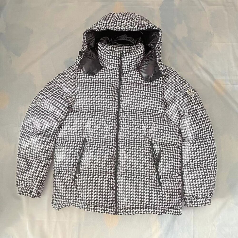 Moncler X Frgmt Socotrine Houndstooth Short Down Jacket